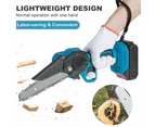 Electric Chainsaw 6INCH Cordless Chainsaws Portable Wood Cutter With 2 Battery + Box