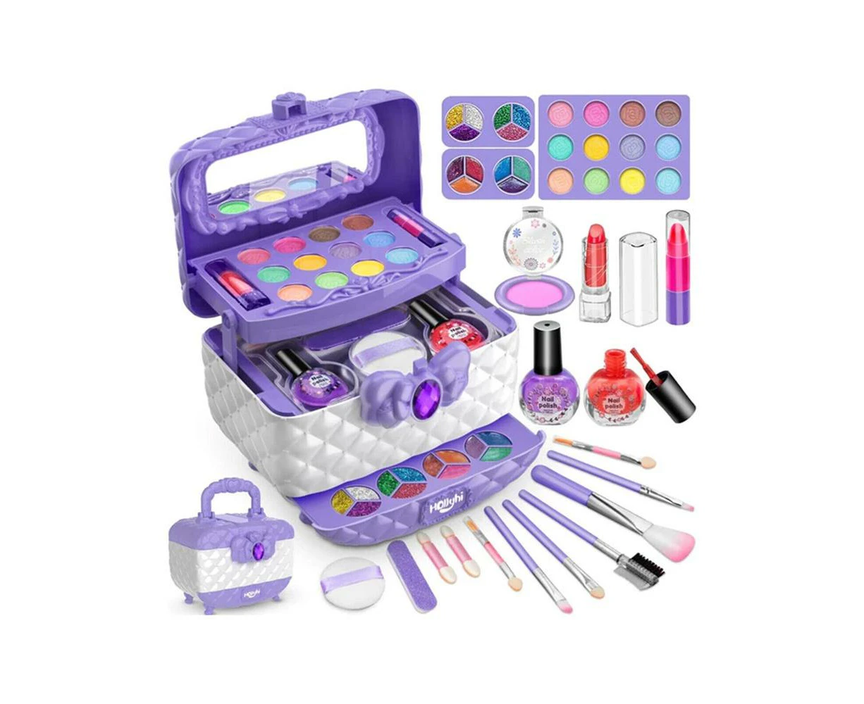 Pretend Makeup Play Set Kids Cosmetic Box Dress Up Fun Learn Toy Creative Gift