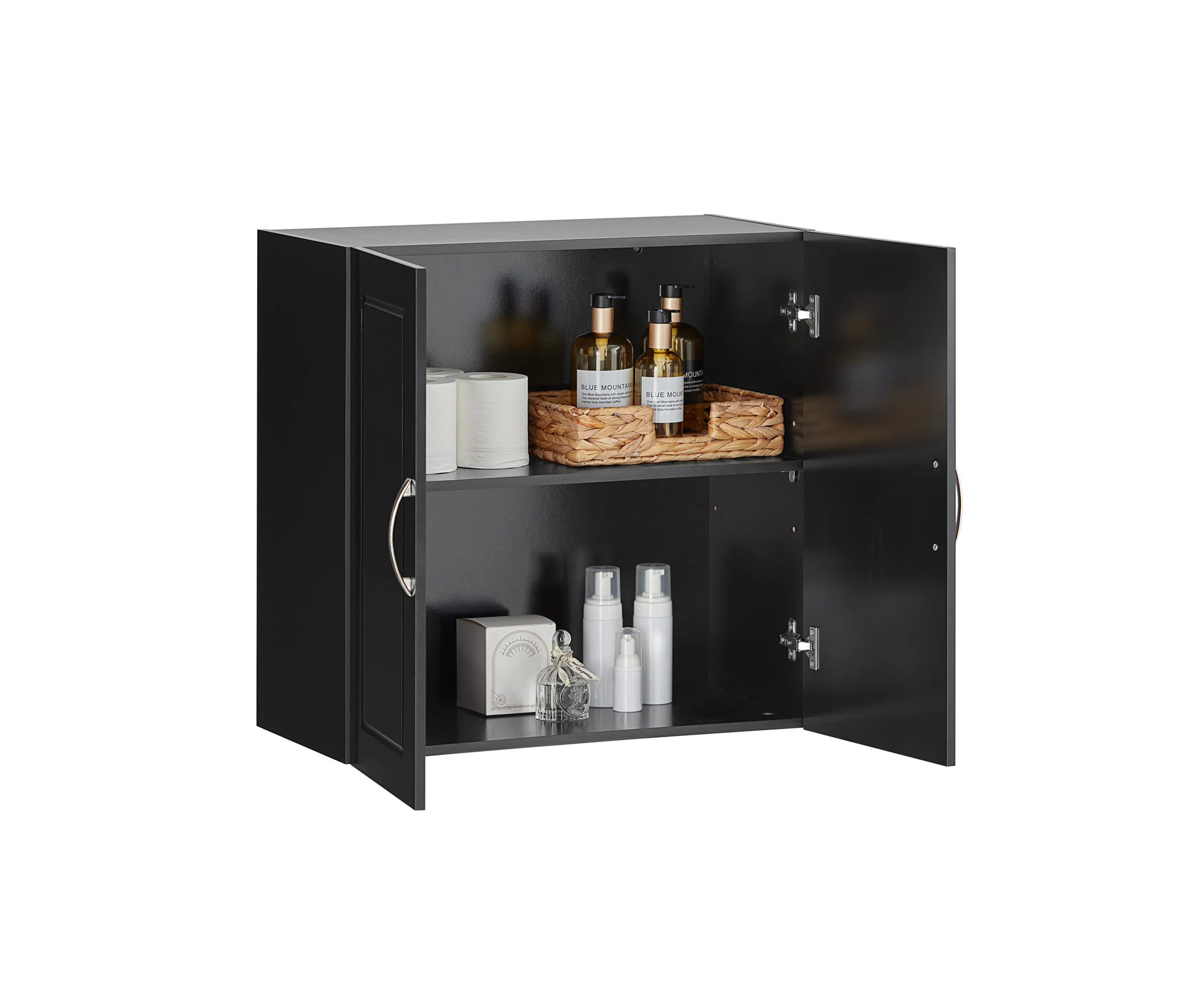 Wall Storage Cabinet for Batroom Kitchen & Laundry Room（Black）