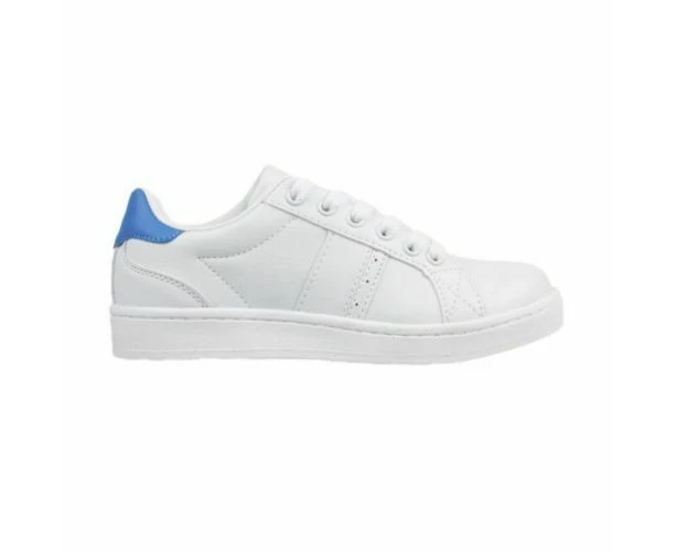 Kids Aerosport Strike Youth White Blue School Sneakers Trainers Runners Shoes Synthetic - White / Iridescent