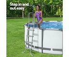 Bestway Pool Ladder Fits 132cm Above Ground Swimming Pools 4 Steps Removable Stairs