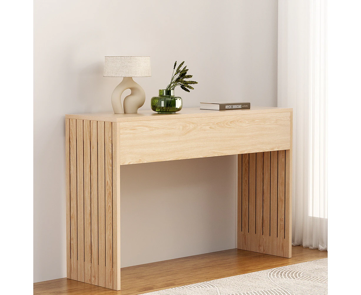 Artiss Console Table Hallway Fluted 120CM Pine