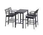 Gardeon Outdoor Bar Set 5-Piece Patio Dining Chairs Aluminium Table Stools