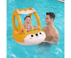 Bestway Kids Inflatable Fox Swim Float Floating Seat Canopy Pool Toys 94x66CM