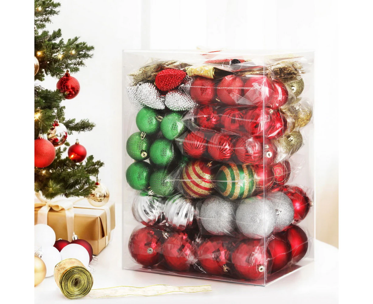 Jingle Jollys 155pcs Christmas Tree Decorations Set Baubles Ornaments Party