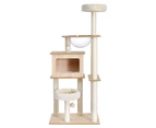 i.Pet Cat Tree Tower Scratching Post Scratcher 142cm Wood Bed Condo House