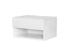 Artiss Floating Bedside Table Nightstand Drawer White