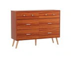 Artiss 6 Chest of Drawers Storage Cabinet Walnut