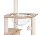 i.Pet Cat Tree Tower Scratching Post Scratcher 142cm Wood Bed Condo House