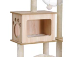 i.Pet Cat Tree Tower Scratching Post Scratcher 142cm Wood Bed Condo House