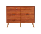 Artiss 6 Chest of Drawers Storage Cabinet Walnut