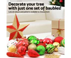 Jingle Jollys 155pcs Christmas Tree Decorations Set Baubles Ornaments Party