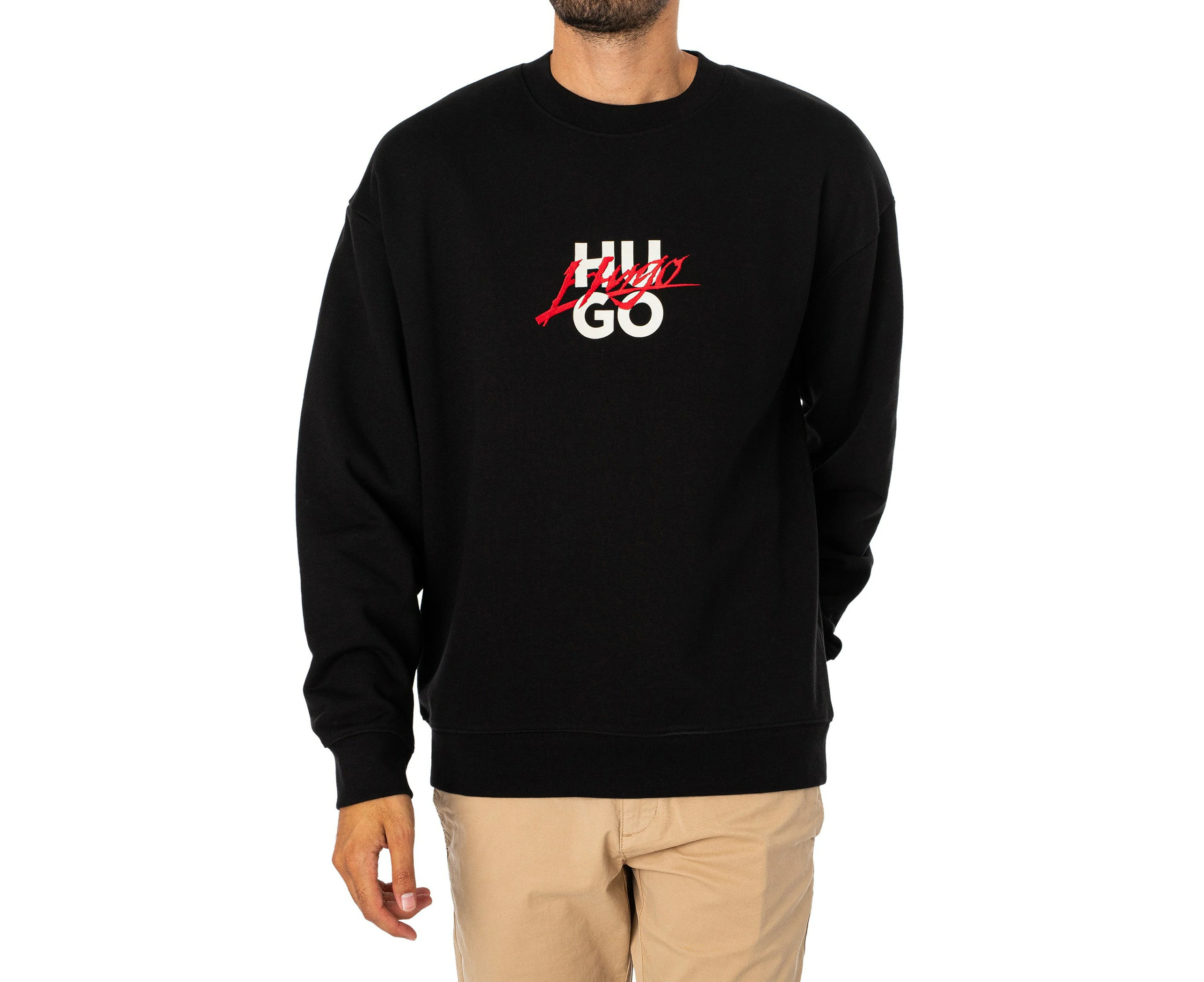 HUGO Men's Dlogonty Graphic Sweatshirt - Black