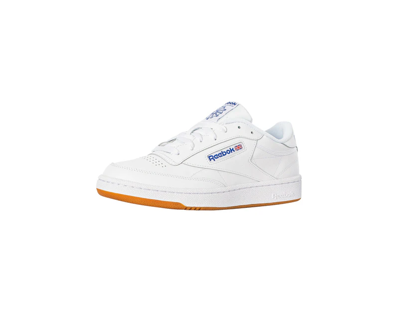 Mens Reebok Club C 85 White/ Royal Gum Casual Shoes Leather