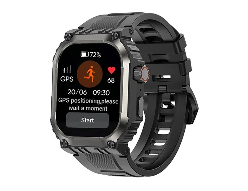 Smartwatch 1.83" IP68 Waterproof - 410 mAh Ultra Long Battery Life - Black