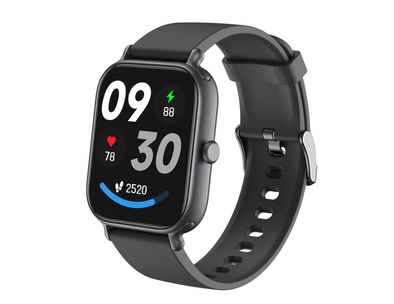 Smart Watch 1.95 Inch Screen Bluetooth Call Health Monitoring Exercise Monitoring IP68 Waterproof (Black)