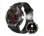 Smartwatch 1.45" HD Touch Screen Fitness Watch for Men 110+ Sports Modes - Black