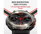 Smartwatch 1.45" HD Touch Screen Fitness Watch for Men 110+ Sports Modes - Black