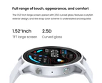 Smart Watch 1.52 Inch Full Touch Screen Health Monitoring Sleep Monitoring IP68 Waterproof (Black)