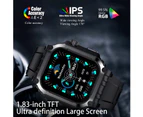 Smartwatch 1.83" IP68 Waterproof - 410 mAh Ultra Long Battery Life - Black