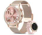 Smartwatch 1.32" Touch screen with AI Voice Heart Rate Sleep Monitor Pedometer - Rose Gold