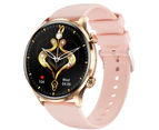 Smart Watch Bluetooth Call 1.39 Inch Health Monitoring 114 Sports Modes Compatible with Android iOS - Rose Gold