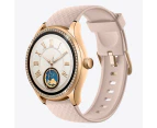 Smart Watch (Answer/Make Calls) 1.38 Inch Health Monitoring IP68 Waterproof for iPhone Android (Rose Gold)