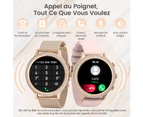 Smartwatch 1.32" Touch screen with AI Voice Heart Rate Sleep Monitor Pedometer - Rose Gold