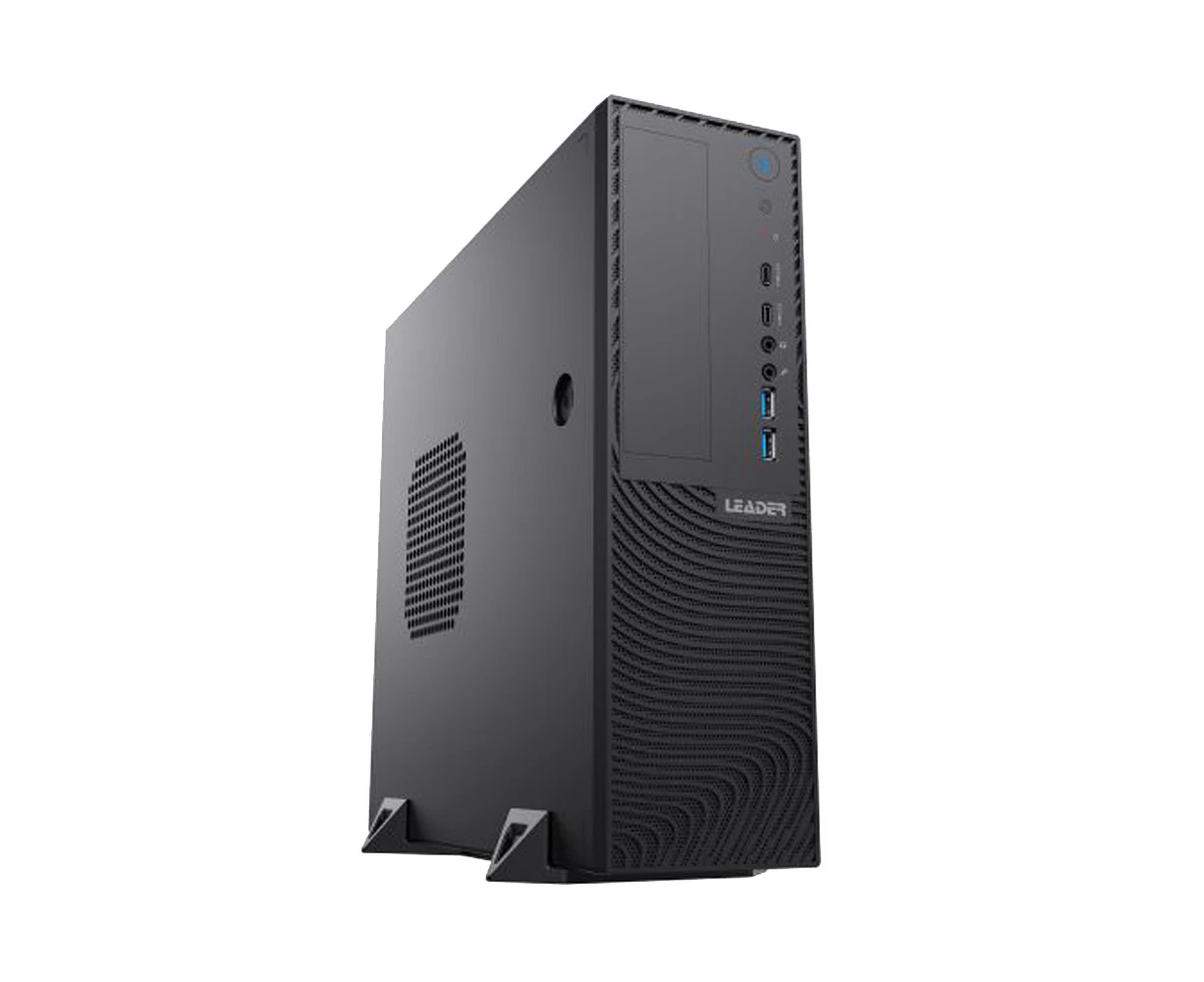 Leader Slim Corporate Desktop SS45-i5, Intel i5-14400,16GB DDR5 RAM, 500GB M.2 NVMe SSD, 300W GOLD PSU