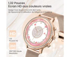 Smartwatch 1.32" Touch screen with AI Voice Heart Rate Sleep Monitor Pedometer - Rose Gold