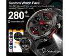 Smartwatch 1.45" HD Touch Screen Fitness Watch for Men 110+ Sports Modes - Black