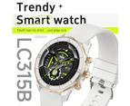 Smartwatch with Step Tracking Heart Rate Blood Oxygen Sensor 1.27" IPS TFT - White