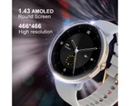 Connected Watch with Bluetooth 5.3 Call-1.43" AMOLED Women's Smartwatch - Gold