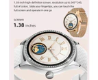 Smart Watch (Answer/Make Calls) 1.38 Inch Health Monitoring IP68 Waterproof for iPhone Android (Rose Gold)