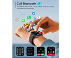 Smart Watch with Alexa Built-in [1.8" HD Screen] IP68 Waterproof Bluetooth Calling Health Monitor Exercise Monitoring - Black