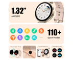 Smartwatch 3ATM Waterproof Fitness Tracker Sport Watch with Bluetooth Calling Reminder - Gold