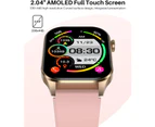 Smart Watch 2.04 Inch Infrared True Blood Oxygen Monitoring AMOLED Display Health Monitoring IP68 Waterproof - Rose Gold