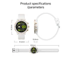 Smartwatch with Step Tracking Heart Rate Blood Oxygen Sensor 1.27" IPS TFT - White