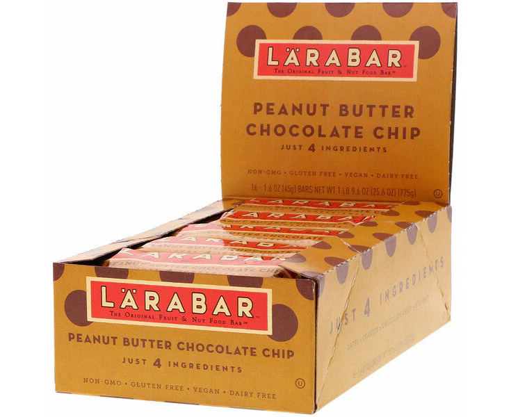 Larabar, The Original Fruit & Nut Food Bar, Peanut Butter Chocolate Chip, 16 Bars, 45 g Each