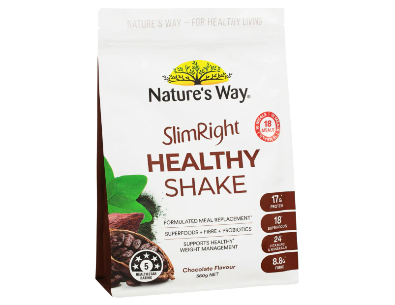 Nature's Way SlimRight Healthy Chocolate Shake 360g