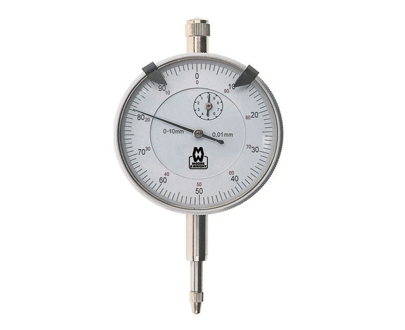 Moore & Wright Chrome Measuring Dial Indicator Analogue 0-10mm Ear Back Silver