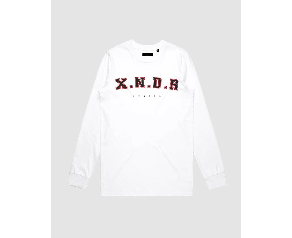 Xander Youth Heritage Fashion Varsity Long Sleeve - Youth - White