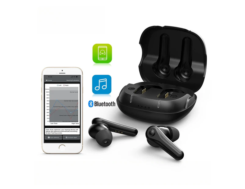 Bluetooth Rechargeable Hearing Aids for Seniors,App Control Digital Hearing Aids,Sound Amplifier In-ear Hearing Aid