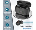 In-ear Low-noise Hearing Aids USB Charging Digital Display Sound Collector-Black