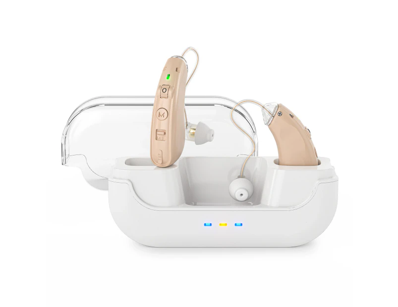 Behind-the-ear Hearing Aids Rechargeable Noise Reducing Hearing Aids Sound Amplifier for Elderly