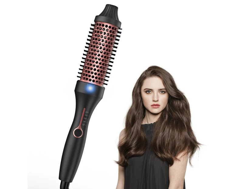 Travel Curling Iron,1.5 Inch Curling Brush,Thermal Hair Brush,Hot Brush Negative Ion Heated Brush,PTC Heated Round Brush