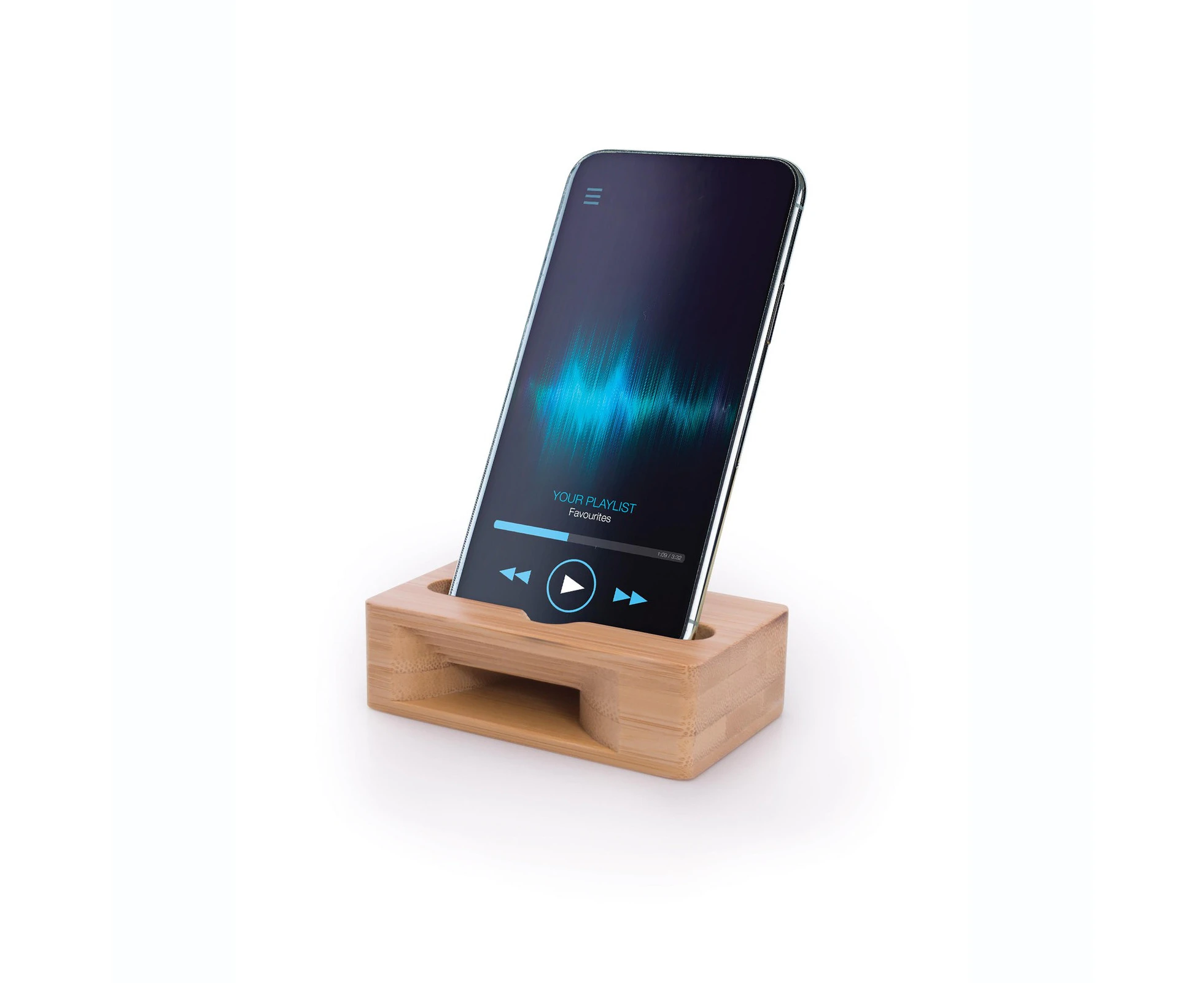 The Executive Collection Phone Holder and Amplifier Bamboo Natural, isAlbi IEC88128