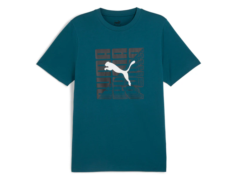 Puma Men's Graphics Wording Tee / T-Shirt / Tshirt - Cold Green