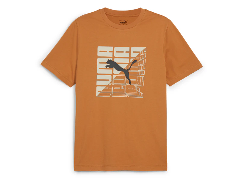 Puma Men's Graphics Wording Tee / T-Shirt / Tshirt - Caramel Latte