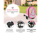 2-in-1 Kids Suitcase Scooter Set Foldable Ride-on Luggage w/LED Lit Wheels Unicorn Pattern